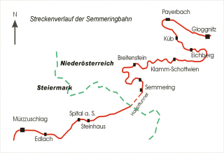 Obr. 02  Prbh trati Semmeringbahn, voln dlo, Kagru, 2005