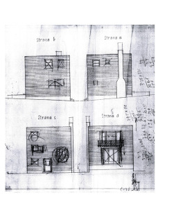 Obr. 02 Ukzka jedn z dochovanch dokumentac architektonick studie Adolfa Loose s etnmi zsahy rukou, podle kter projekt Poslednho domu vznikal 