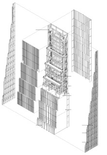 Obr. 11 Nosn konstrukce a opltn koruny ve (zdroj: SHoP Architects)